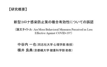 『新型コロナ感染防止策の複合有効性についての誤認』