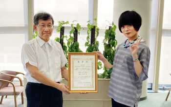 受賞者　理工学研究科応用化学専攻の奥田耕平さん