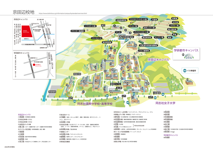 京田辺キャンパスマップ