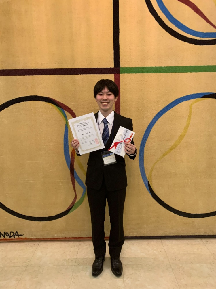 生命医科学研究科 医工学・医情報学専攻 富松秀太さんらの研究成果が日本超音波医学会第50回関西地方会学術集会で新人賞優秀賞演題に選定されました。 (45942)